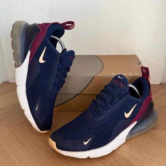 Nike Air Max 270 Blue Void /Purple Women Running Sneakers - SZ 9.5 - Picture 1 of 16
